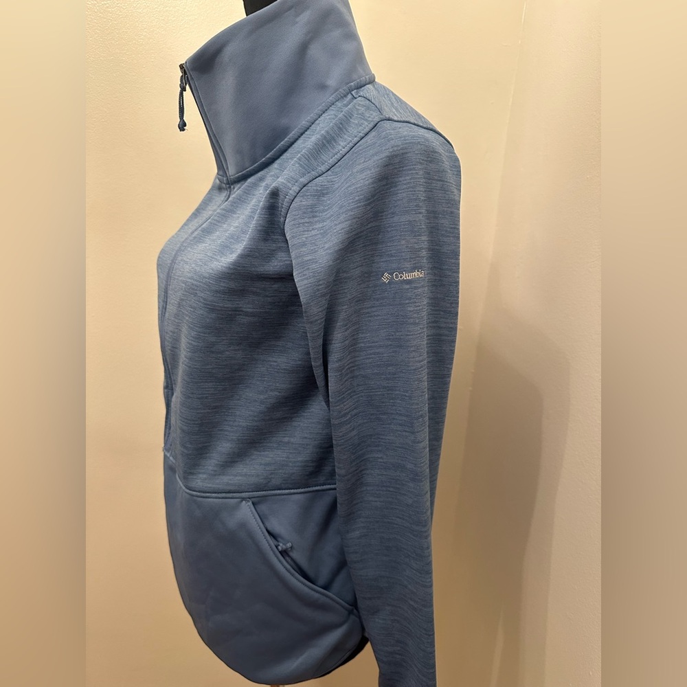 NWT Columbia Sunny Springs Half Zip Lightweight Blue Fleece Jacket, Size Small - Picture 2 of 8